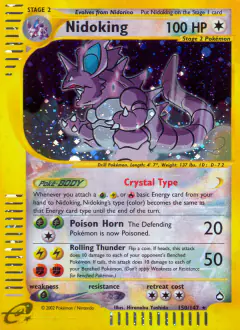 Nidoking 150/147 Rare Secret card from Aquapolis