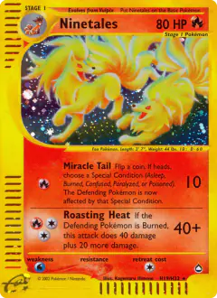 Ninetales H19/H32 Rare Holo card from Aquapolis