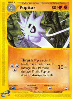 Pupitar 56/147 Uncommon card from Aquapolis