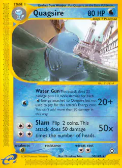 Quagsire 30/147 Rare card from Aquapolis