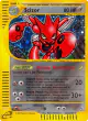 Scizor H21/H32 Rare Holo card from Aquapolis