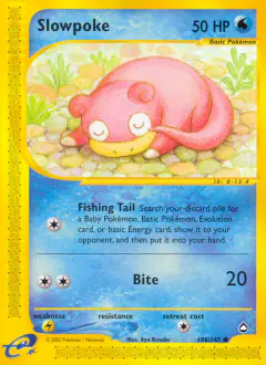 Slowpoke 108/147 Common card from Aquapolis