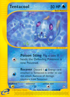 Tentacool 113/147 Common card from Aquapolis