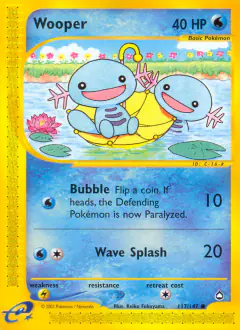 Wooper 117/147 Common card from Aquapolis