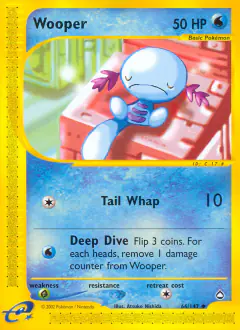 Wooper 66/147 Uncommon card from Aquapolis