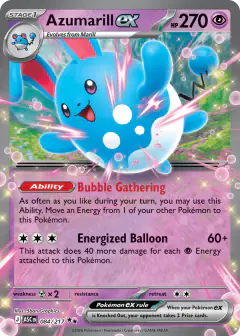 Azumarill ex 84/217 Double Rare card from Ascended Heroes
