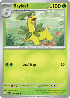 Bayleef 9/217 Uncommon card from Ascended Heroes