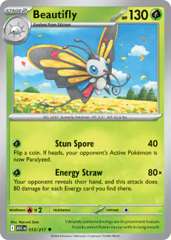 Beautifly 13/217 Uncommon card from Ascended Heroes