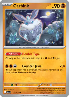 Carbink 117/217 Uncommon card from Ascended Heroes