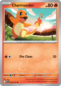 Charmander 20/217 Common card from Ascended Heroes