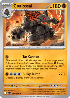 Coalossal 120/217 Rare card from Ascended Heroes