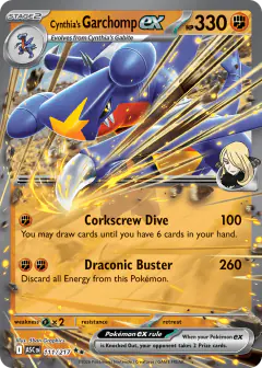 Cynthia's Garchomp ex 111/217 Double Rare card from Ascended Heroes