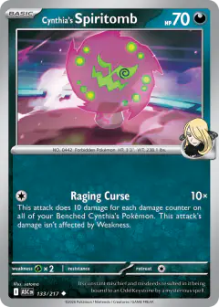 Cynthia's Spiritomb 133/217 Uncommon card from Ascended Heroes