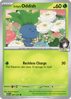 Erika's Oddish 1/217 Common card from Ascended Heroes