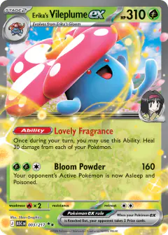 Erika's Vileplume ex 3/217 Double Rare card from Ascended Heroes