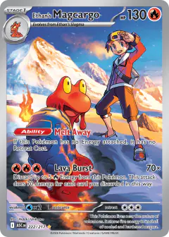 Ethan's Magcargo 222/217 Illustration Rare card from Ascended Heroes