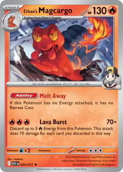 Ethan's Magcargo 24/217 Rare card from Ascended Heroes