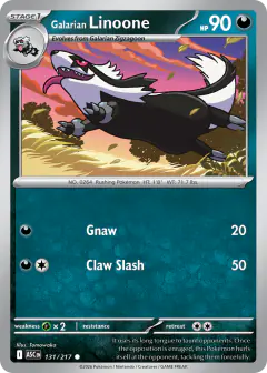 Galarian Linoone 131/217 Common card from Ascended Heroes
