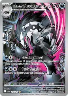 Galarian Obstagoon 245/217 Illustration Rare card from Ascended Heroes