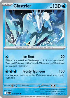 Glastrier 54/217 Uncommon card from Ascended Heroes