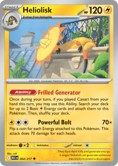 Heliolisk 64/217 Uncommon card from Ascended Heroes
