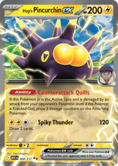 Hop's Pincurchin ex 68/217 Double Rare card from Ascended Heroes