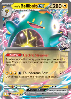 Iono's Bellibolt ex 70/217 Double Rare card from Ascended Heroes
