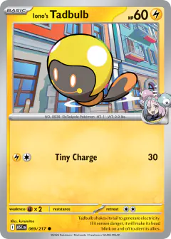 Iono's Tadbulb 69/217 Common card from Ascended Heroes