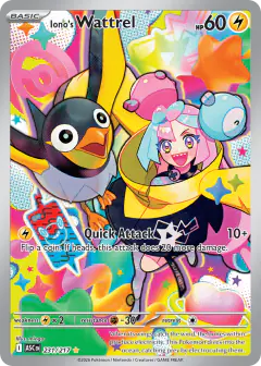 Iono's Wattrel 231/217 Illustration Rare card from Ascended Heroes