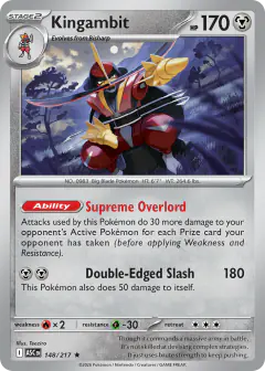 Kingambit 148/217 Rare card from Ascended Heroes