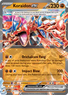 Koraidon ex 121/217 Double Rare card from Ascended Heroes