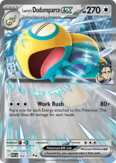 Larry's Dudunsparce ex 164/217 Double Rare card from Ascended Heroes