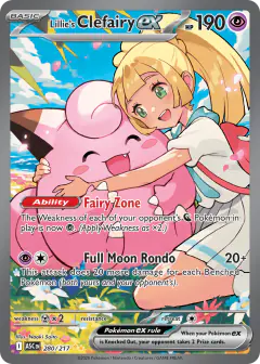 Lillie's Clefairy ex 280/217 Special Illustration Rare card from Ascended Heroes