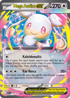 Mega Audino ex 172/217 Double Rare card from Ascended Heroes