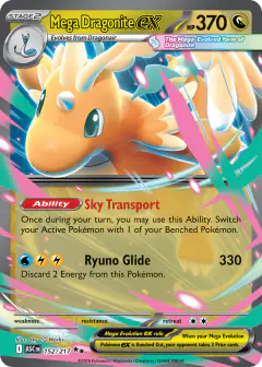 Mega Dragonite ex 152/217 Double Rare card from Ascended Heroes