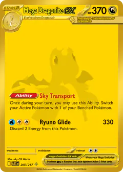 Mega Dragonite ex 295/217 Mega Hyper Rare card from Ascended Heroes