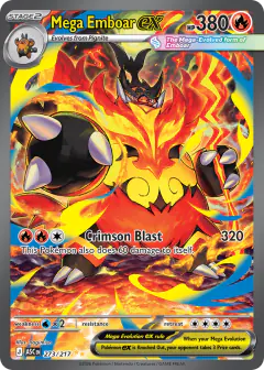 Mega Emboar ex 273/217 Special Illustration Rare card from Ascended Heroes