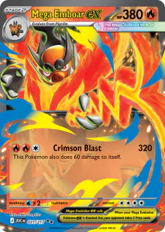 Mega Emboar ex 31/217 Double Rare card from Ascended Heroes