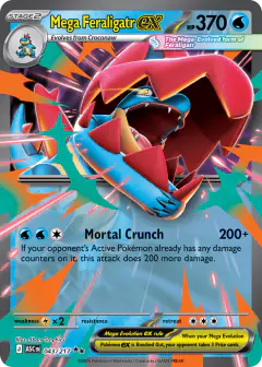 Mega Feraligatr ex 43/217 Double Rare card from Ascended Heroes