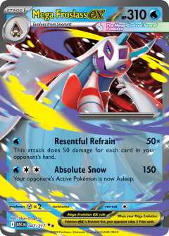 Mega Froslass ex 47/217 Double Rare card from Ascended Heroes