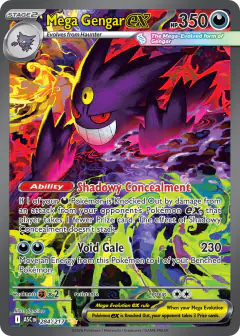 Mega Gengar ex 284/217 Special Illustration Rare card from Ascended Heroes