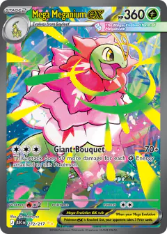 Mega Meganium ex 272/217 Special Illustration Rare card from Ascended Heroes