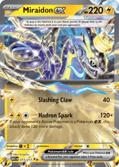 Miraidon ex 73/217 Double Rare card from Ascended Heroes