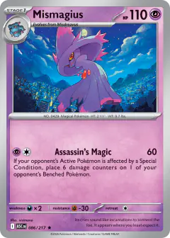Mismagius 86/217 Rare card from Ascended Heroes
