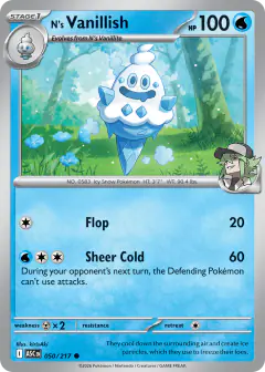N's Vanillish 50/217 Common card from Ascended Heroes