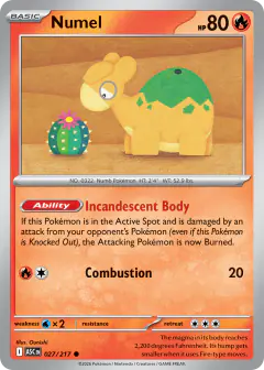 Numel 27/217 Common card from Ascended Heroes