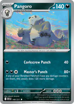 Pangoro 140/217 Uncommon card from Ascended Heroes