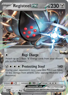 Registeel ex 145/217 Double Rare card from Ascended Heroes