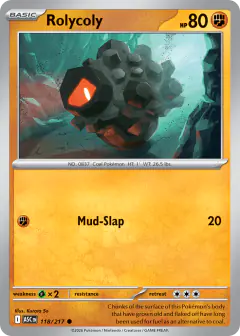 Rolycoly 118/217 Common card from Ascended Heroes