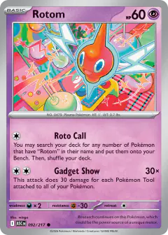 Rotom 92/217 Common card from Ascended Heroes